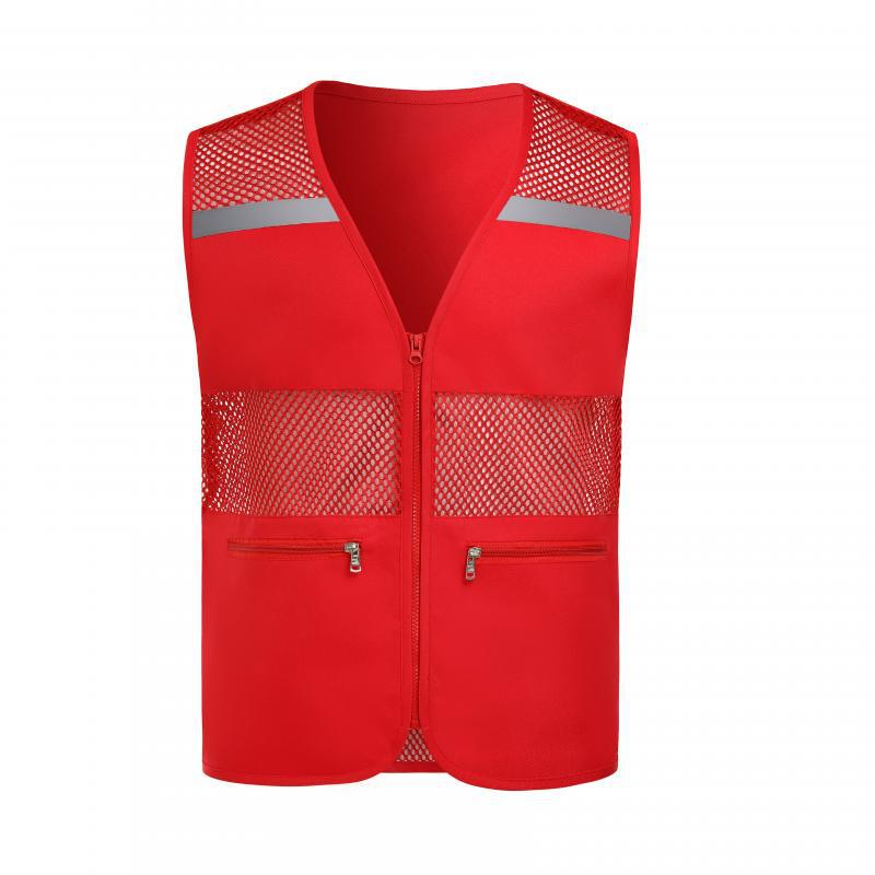 Custom Reflective Safety Vest with Logo for Nighttime Construction and Sanitation Workers