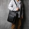 Men's Leather Handbag Casual Messenger Bag Top Layer Leather Vertical Briefcase Shoulder Bag Suitable for 14 Inch Laptop NZPJ