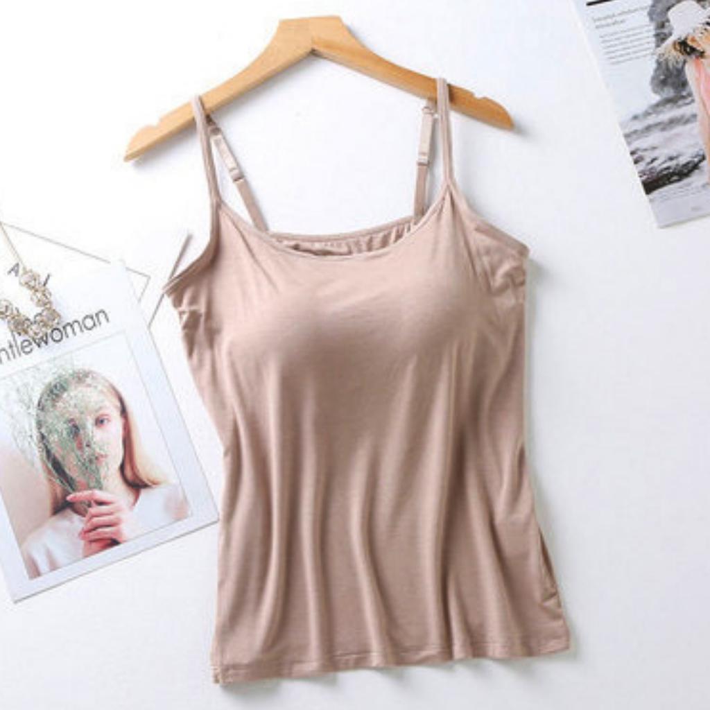 Large Size No Steel Ring Integrated Five-finger Chest Pad Camisole Bottoming Shirt Slim Multicolor Top
