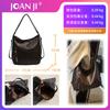 Retro bag Large capacity leather bucket bag Crossbody autumn and winter diagonal straddle bag Women's versatile shoulder bag Commuter to work