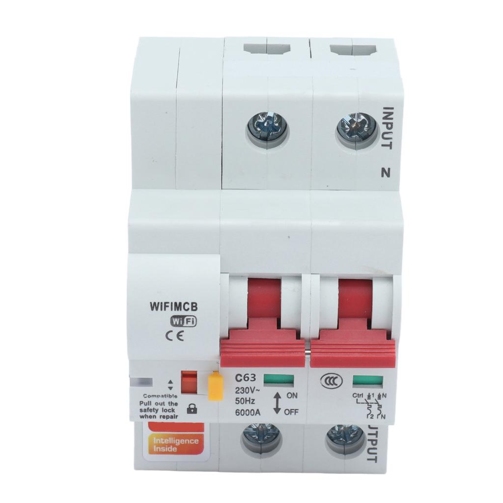 Smart Circuit Breaker 2P WiFi App Remote Control Overcurrent AC220V