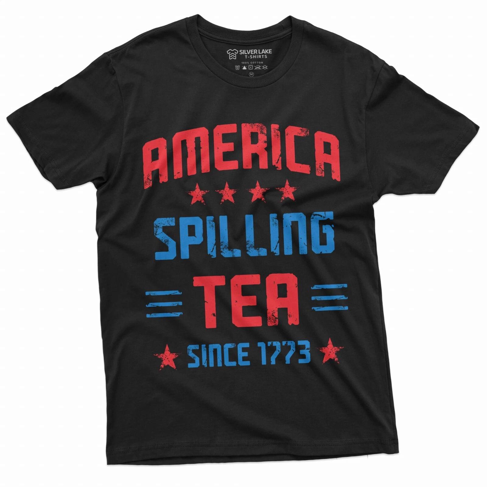 American Spelling Tea Since 1776 4th of July T-shirt Independence Day T-shirt XL