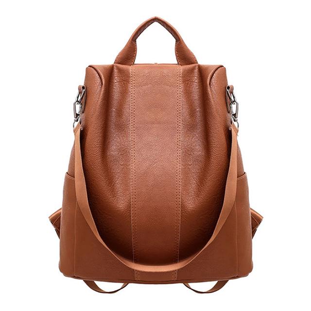 trendy leather backpack
