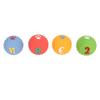 Latex Dog Ball Toy Squeaky Interactive Soft Puppy Chewing Fetching Toy with Fun Pattern for Small Medium Pet 4pcs