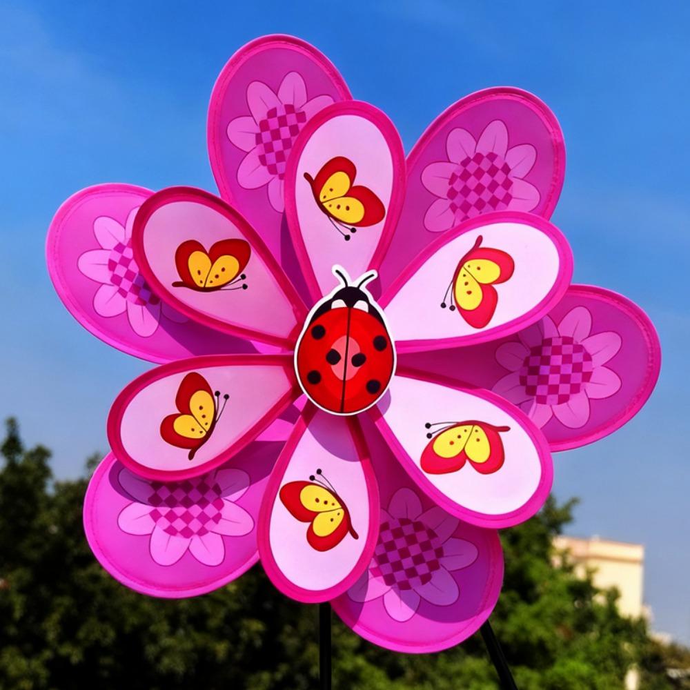 

PVC Rotating Sunflower Diameter 28~38cm Garden Yard Wind Spinner Outdoor Party Picnic Decor 10