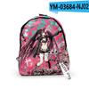 Trendy Youthful Black Rock Shooter School Bags Notebook Backpacks 3D Print Oxford Waterproof Key Chain Small Travel Bags