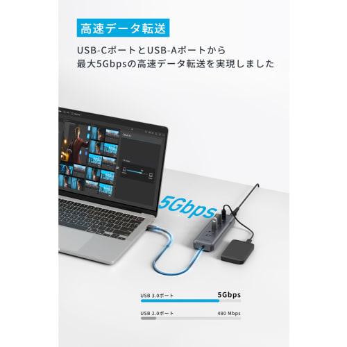Anker USB-C Data Hub (8-in-1, 5Gbps) High Speed ??Data Transfer Up To 100W Charging USB PD Compatible 45W Adapter Included USB-C Port Equipped with US