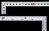 Shinwa Sokutei Curved Ruler, 50cm, Squared Back, Left-Handed, 10677