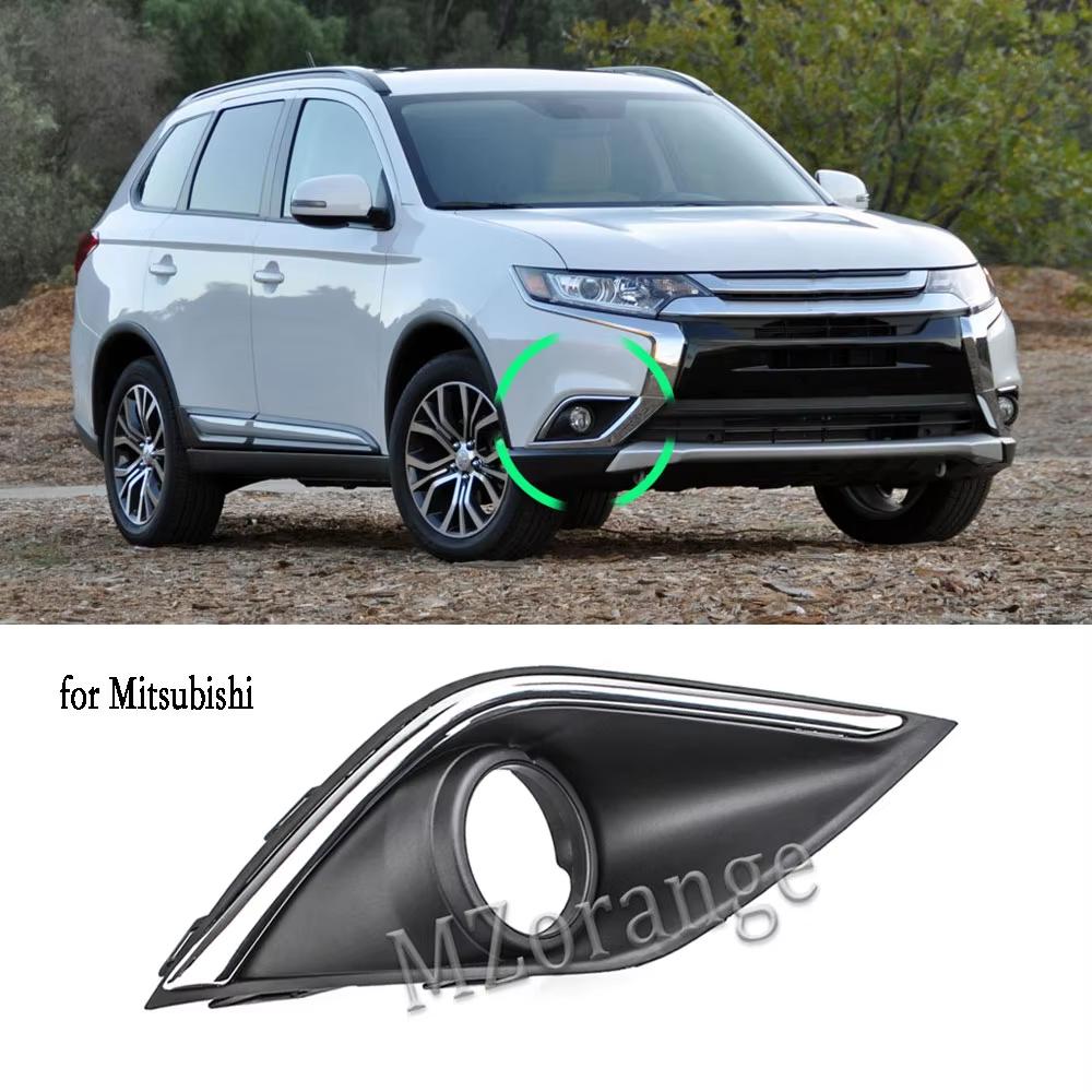 Fog Light Covers for Mitsubishi Outlander 2015 2016 2017 2018 Fog Lamp Chrome Bezel Foglight Hoods Grille Frame Car Accessories