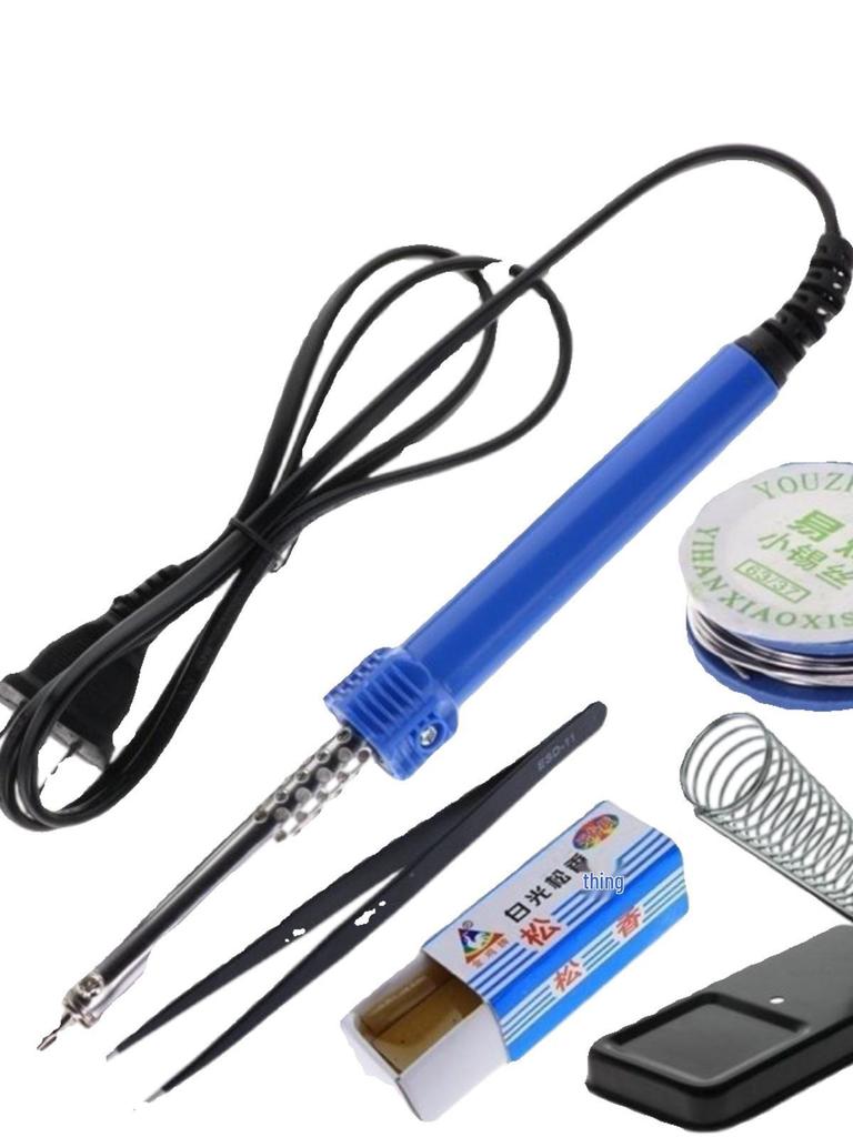 Compact Electric Soldering Iron Set for Home and Student Use