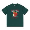 Unisex American Retro Hong Kong Style Strawberry Print T-Shirt - Summer Loose Fit