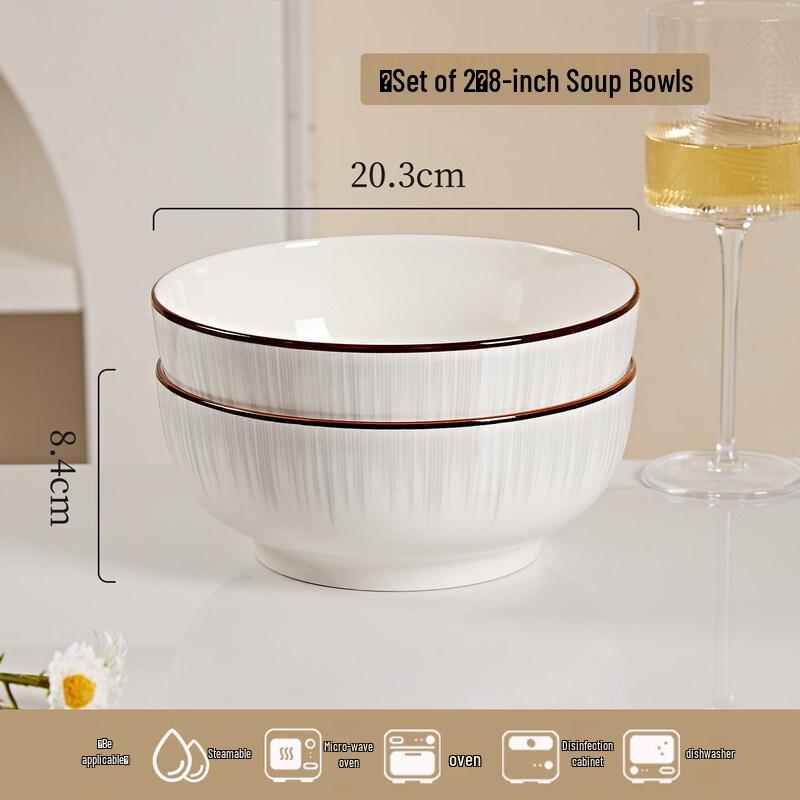 Qiwei Cream Style 2-Person Ceramic Dinnerware Set