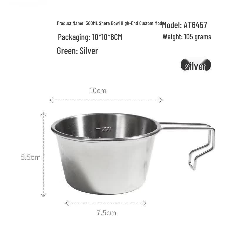 Shera Portable Stainless Steel Folding Bowl