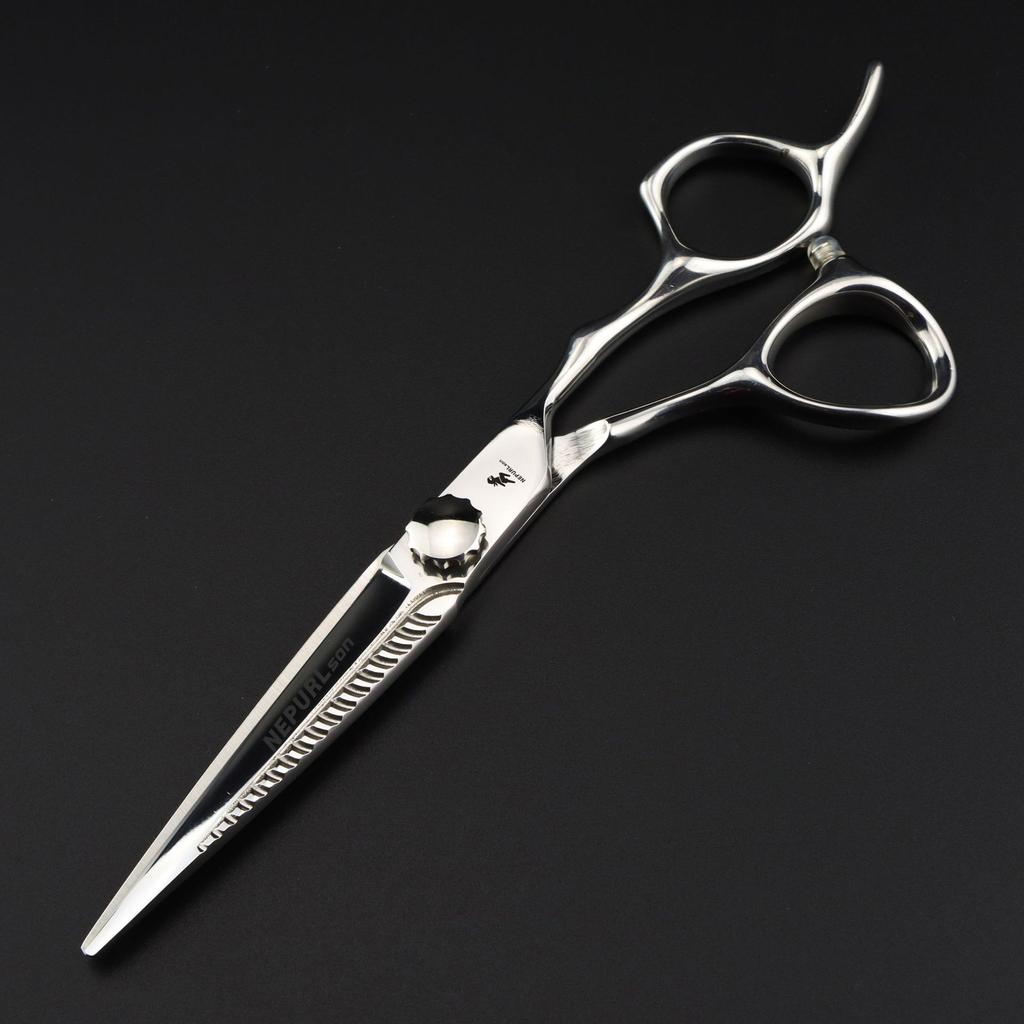 6.0 inch Nimpson silver numerical control knife head hair scissors, hair scissors, flat scissors, bangs scissors