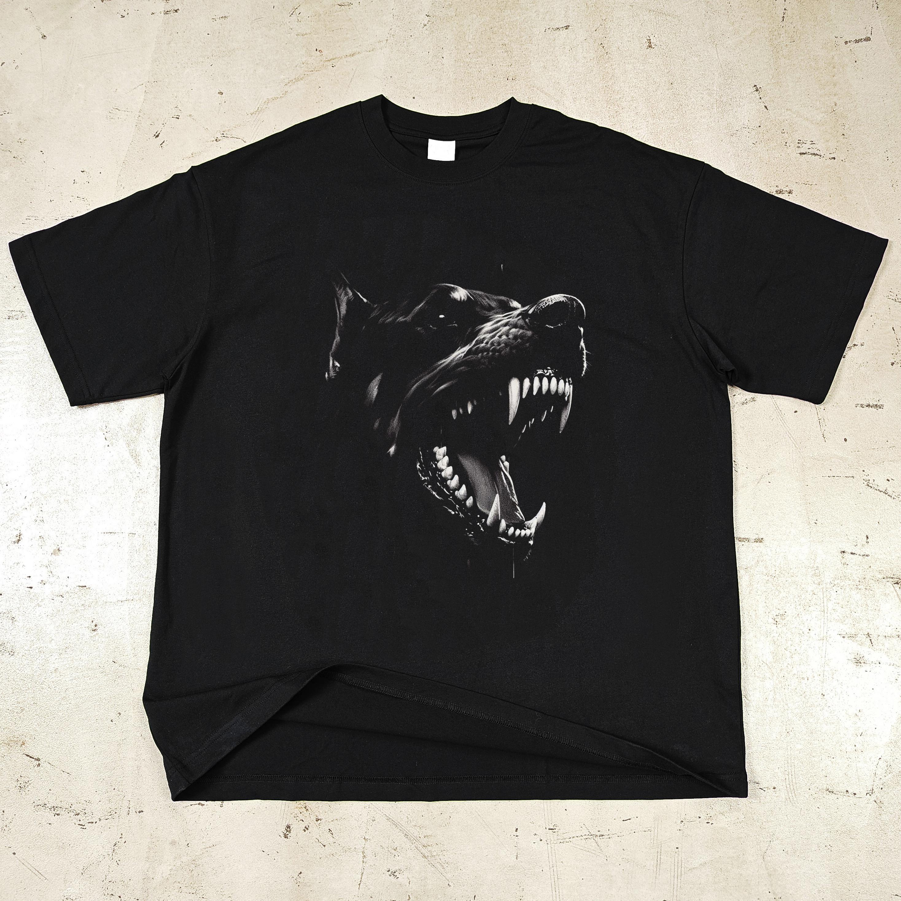 

Streetwear Dog Graphic T-Shirt Cotton Tshirt Unisex Tops Tees Summer Short Sleeves T Shirt XL чёрный