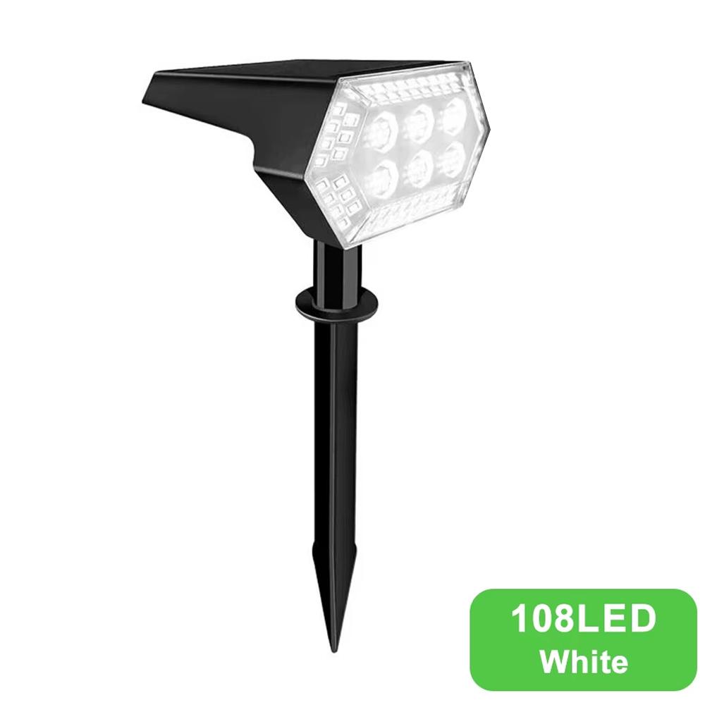 Solar Garden Lights 108 LED Solar Spot Lights Outdoor Floodlight Waterproof Solar Landscape Spotlight Wall Lamp Yard Porch Path