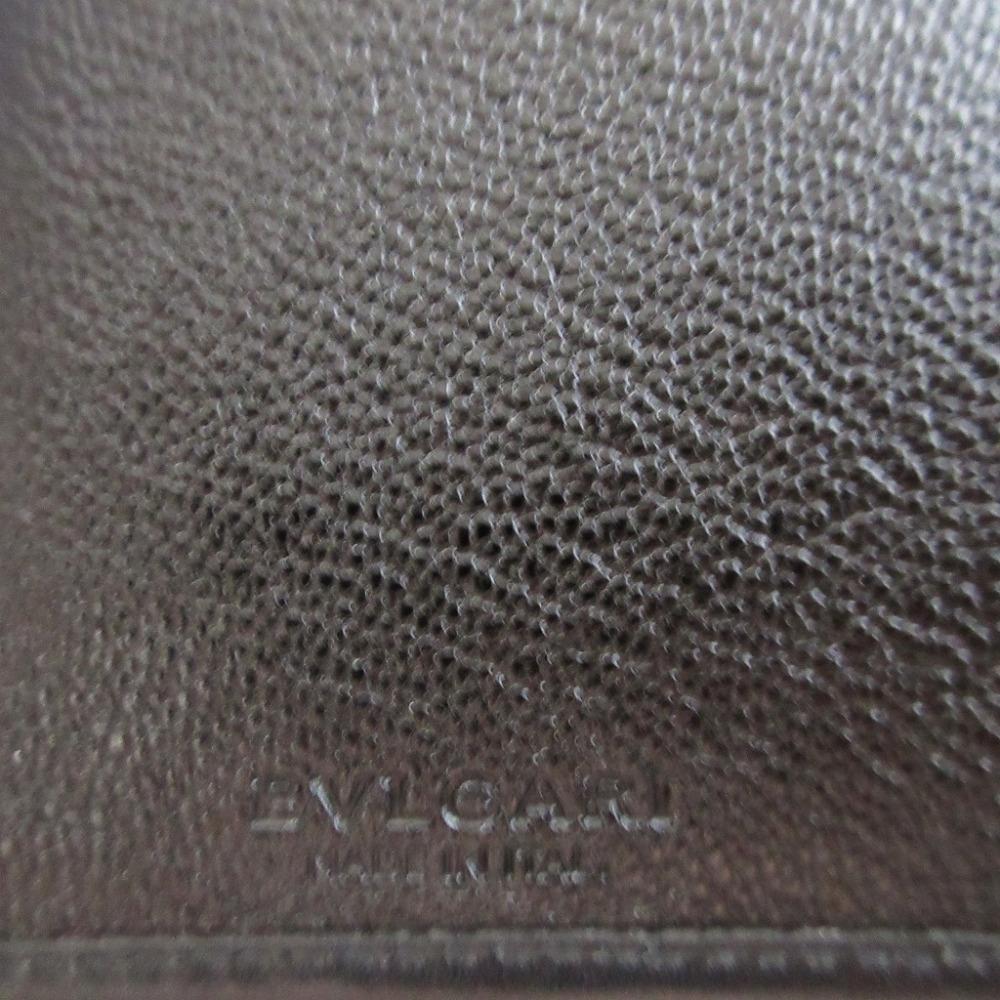 Used AUTHENTIC BVLGARI Long wallet Doppio tondo long wallet Black Leather