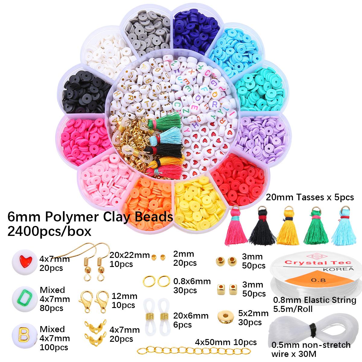 

2600-6200 шт./компл. 3 мм 6 мм бисер из мягкой глины бусины в сливовой коробке набор для DIY аксессуары для изготовления ювелирных изделий 6mm