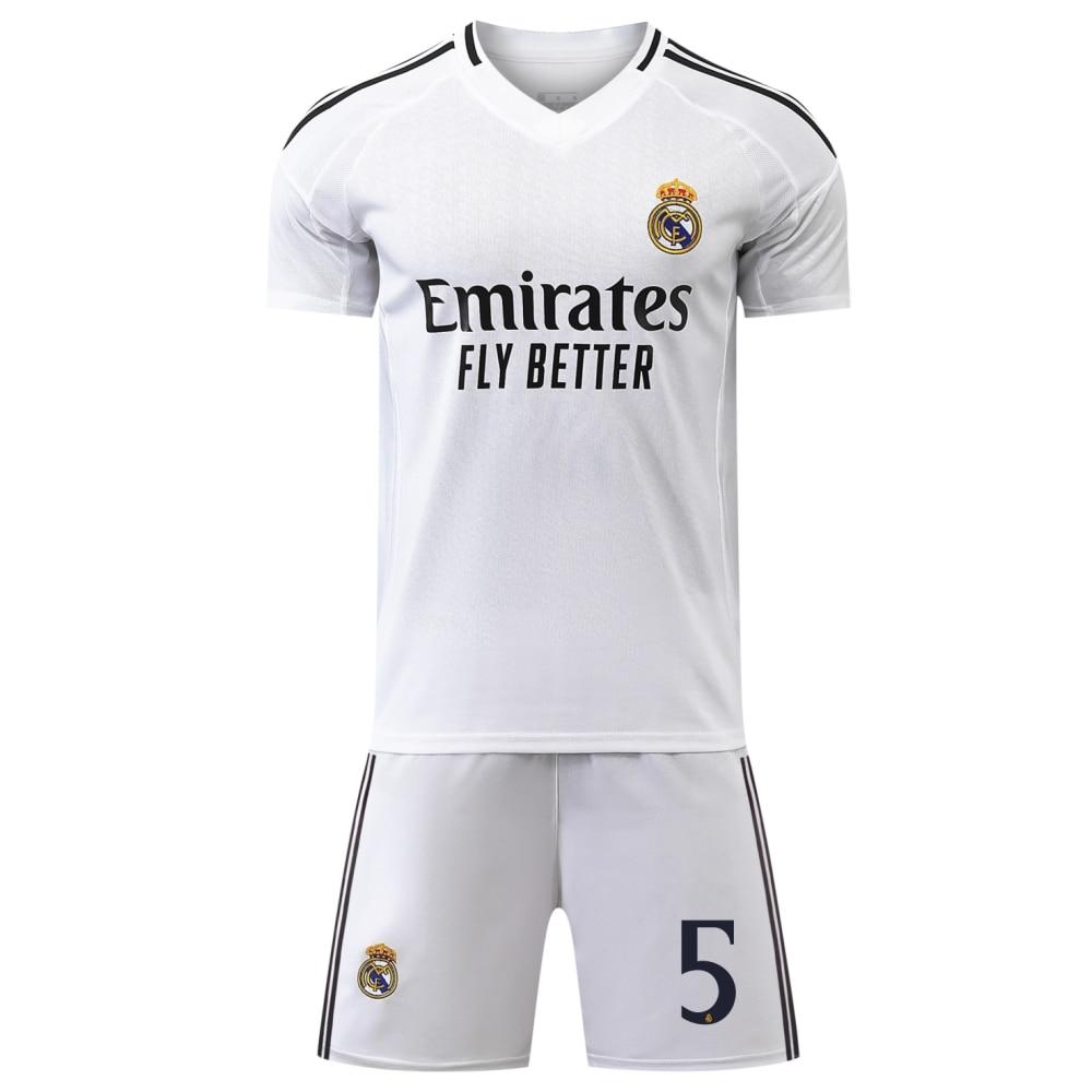 Real Madrid Bellingham Kids Football Jersey Set White