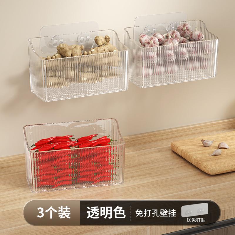 Kuchenny koszyk do przechowywania imbiru i czosnku, wiszący koszyk, imbir czosnek czosnek wiszący koszyk ścienny, pudełko do przechowywania, kuchenny koszyk do przechowywania