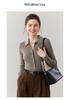 Slim Fit Polo Neck Cashmere Cardigan - Thin Wool Knit for Autumn/Winter