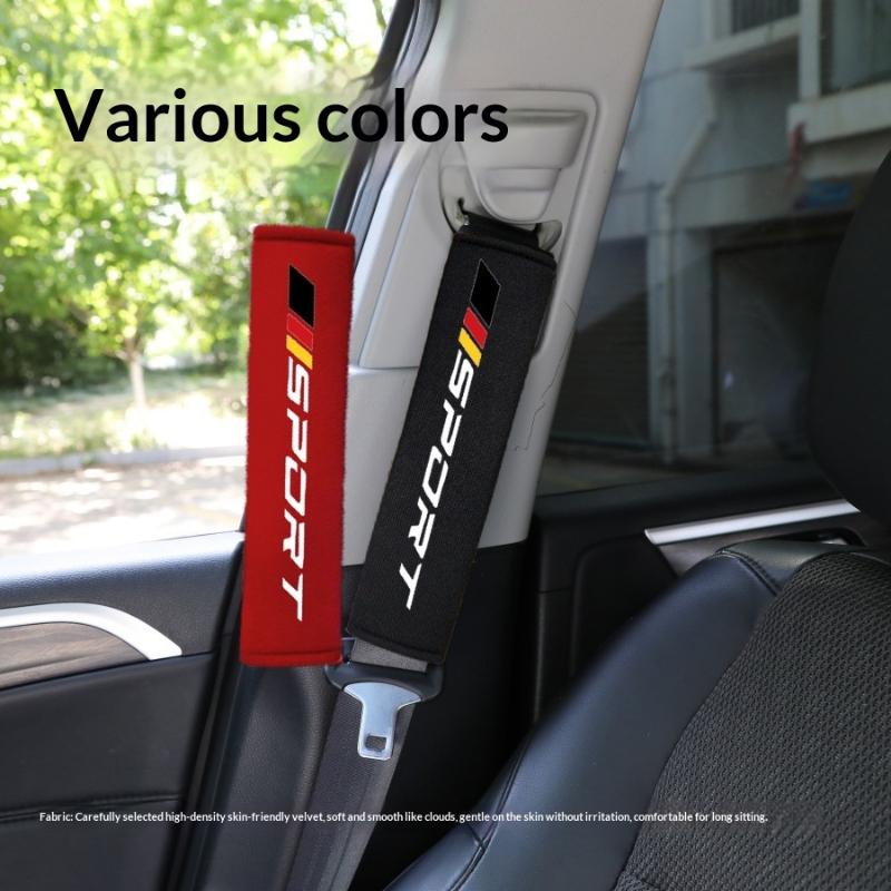 2Pcs Soft Comfortable Car Seat Belt Cushion Personalized Fashionable Pad Suitable For Most Cars Suvs Trucks Daily Use