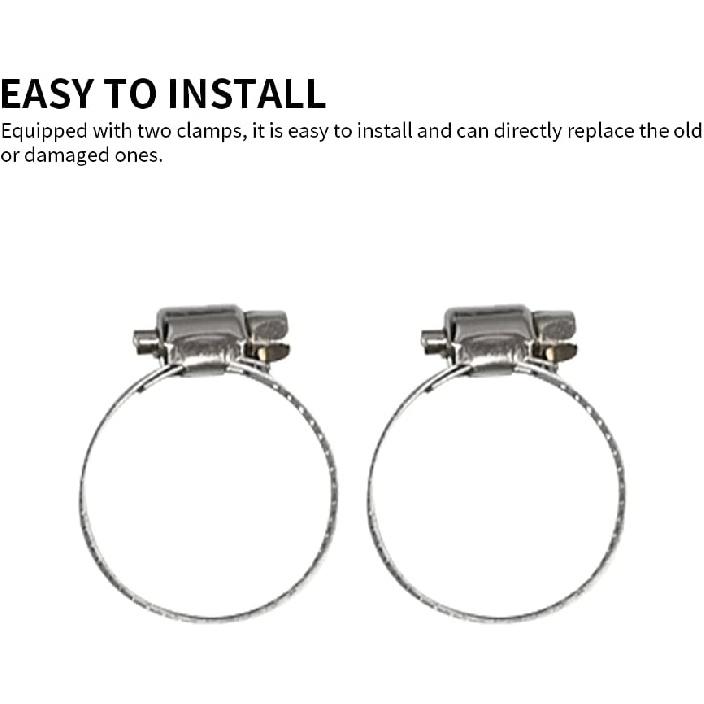 EKDJKK Parking Air Heater Exhaust Pipe, Stainless Steel Exhaust Pipe Inner Parking Air Heater Fuel Tank Diesel-Gas Vent Hose (Size:120Cm/47.24In)