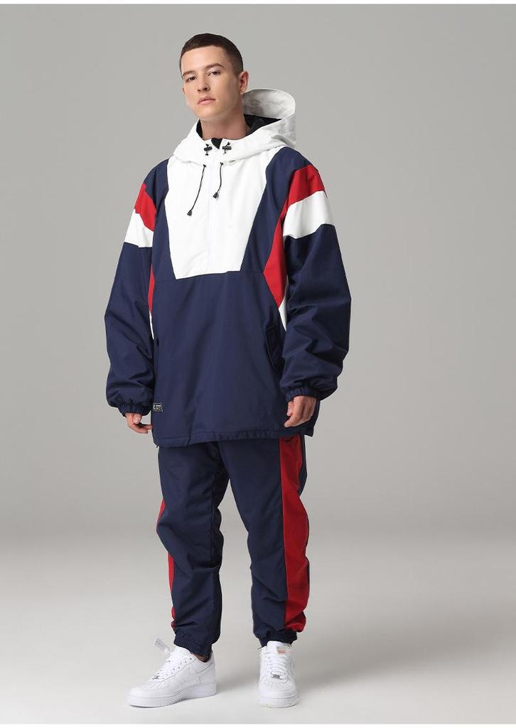 Unisex Hip Hop Style Waterproof & Windproof Snowboard Suit Set