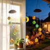 Solar-LED Kolibri Windspiel: Siebenfarbiger Gradient Dekoratives Außenlicht