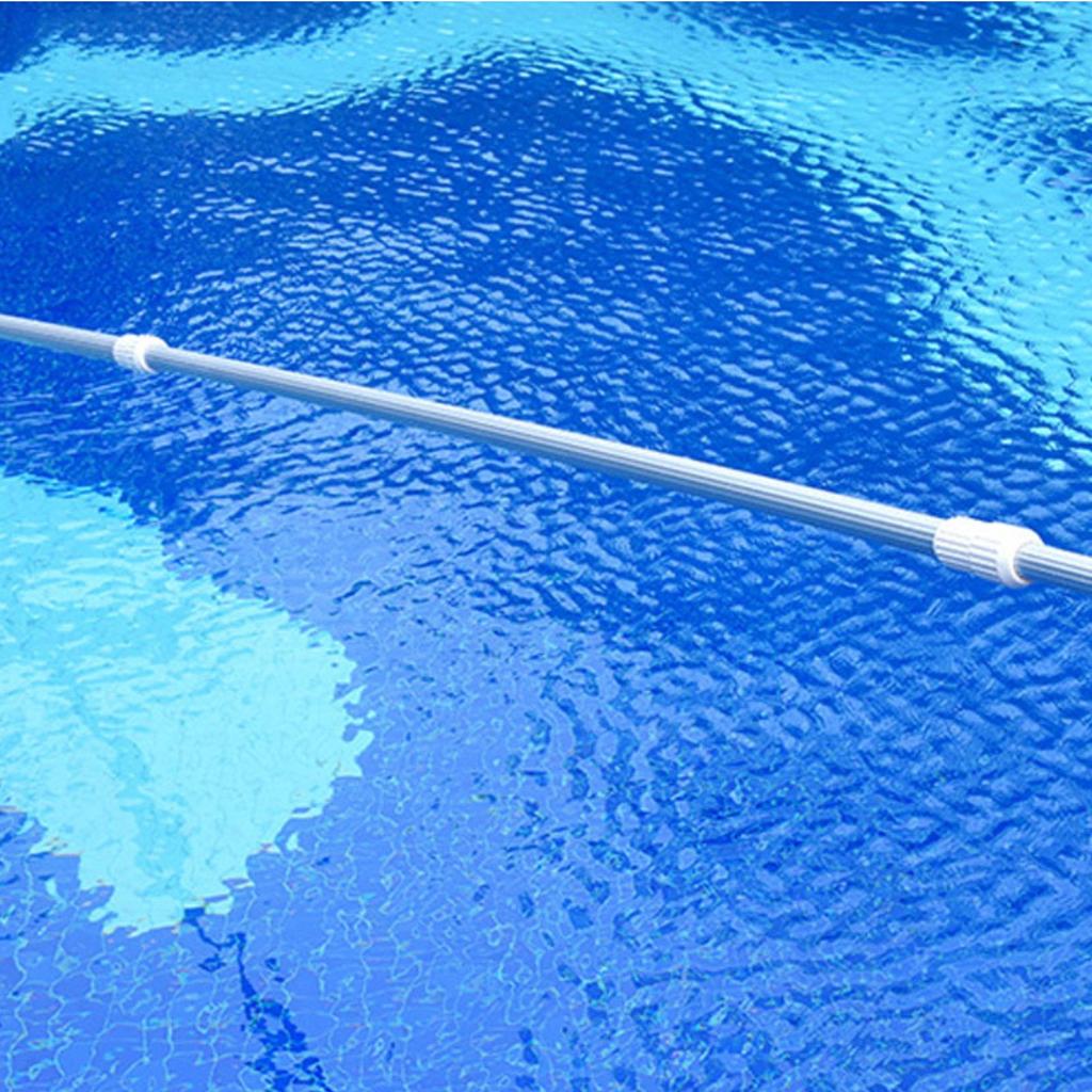 12ft Aluminum Telescopic Pool Pole, 2-Piece Adjustable Expandable Incremental Extensions