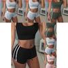 Elegant And Chic Fashion Sexy Women Sports Sets Sleeveless Round Collar Tops And Shorts