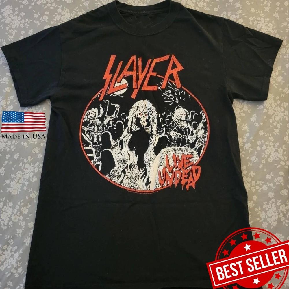 Футболка Slayer South of Heaven Винтажная Металл Рок Графическая Футболка Мужская Черная Унисекс Футболка XXXXL