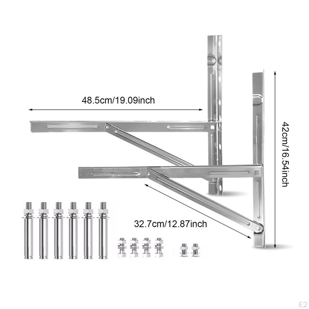 1.5P Air Conditioner Support Bracket Wall Mounting 1.25 Mm Thick Heavy Duty Split Holder
