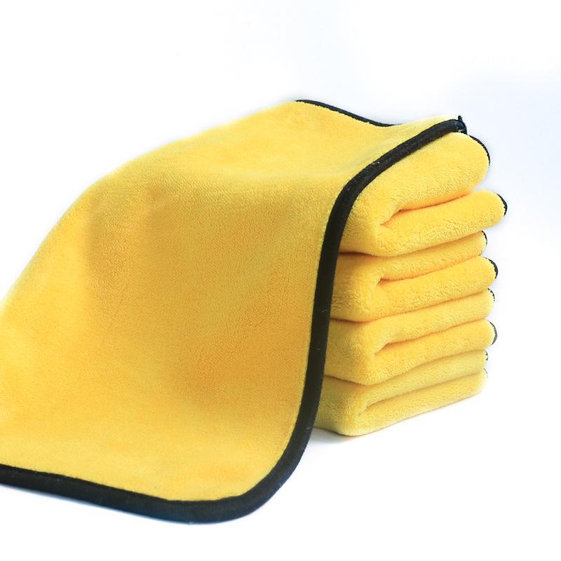 Dual-Sided Microfiber Car & Home Cleaning Towel - Absorbent Soft Coral Fleece Cloth