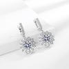 Jewelry Set Foreign Trade Model European and American Style Sunflower Ring Earrings Necklace Female Bride Zircon Jewelry.
