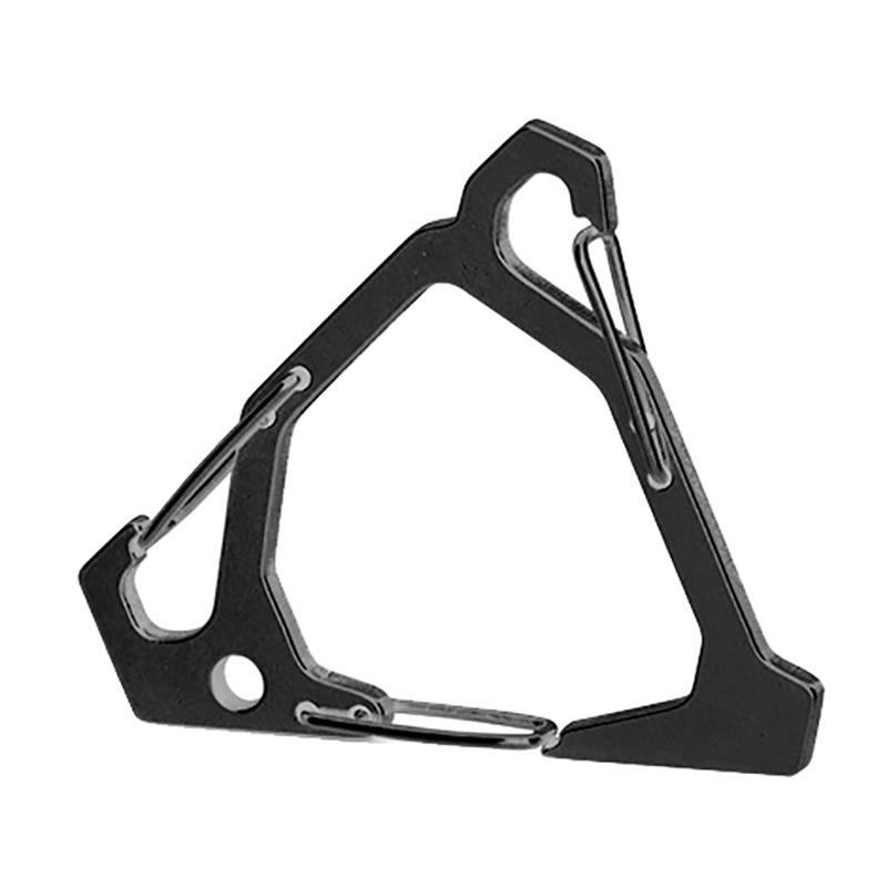 

3-Hook Carabiner Triangle Hanging Buckle Tent Torch Hanger Keychains Multifunctional Stainless Camping Backpack Hanging Hook чорний