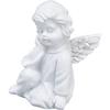 Cherub Statue Synthetic Resin Material Lovely Style White Baby Figurines for Party Decorations Decorative Sculpture Ornament Toy(Right)
