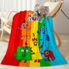 Number Blocks Adventure Blanket Warmthful Decor Suitable for Chair Couch Bedding Four Seasons Universal Stylish Decor Gifts For Family Or Friends