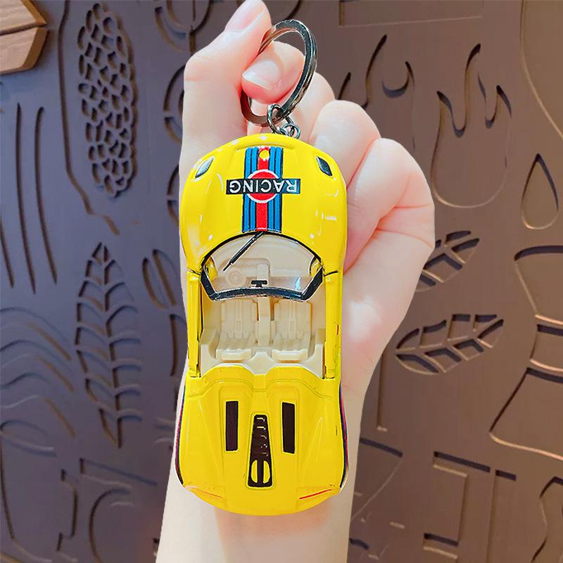 Creative Cartoon Sports Car Keychain: Couple Car Bag Pendant Ornament
