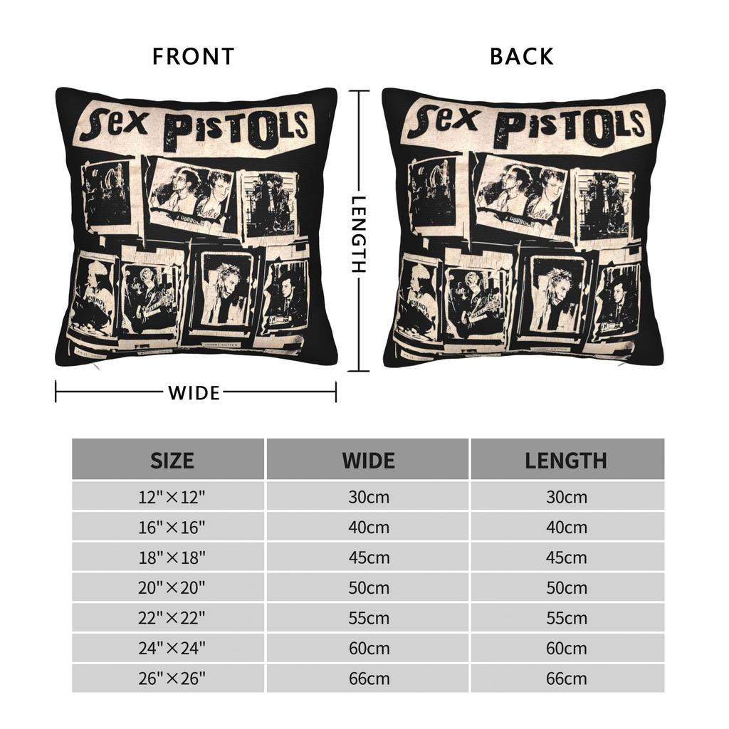 Sex Pistols Pillow Cover  Novelty Pillow Case For Sofa Car Home Decor Print Pillowcases Gift