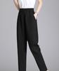 Women's High Waist Linen Harem Pants - Summer, Loose, Nine-Point, Ice Silk, Slimming, Casual, Thin.