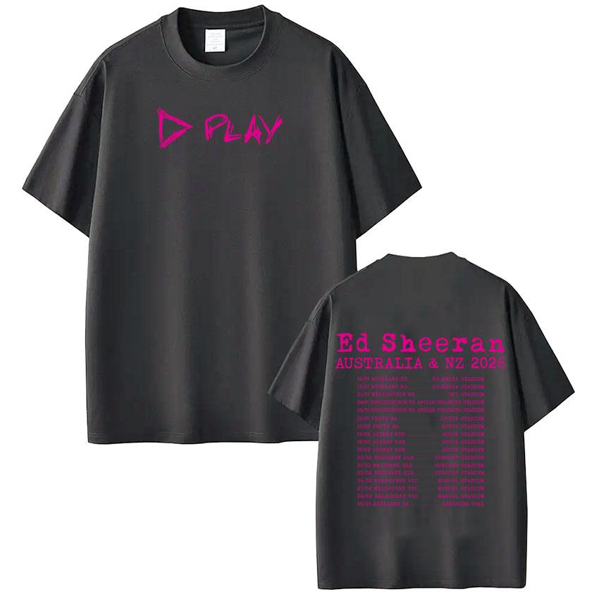 Ed Sheeran Loop Tour 2026 Magliette Stampa Double-sided Unisex Donna Magliette Harajuku Cotone Estetica Magliette Trendy Streetwear