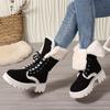 Snow Boots 2025 Winter New Chunky Heel Warm Padded Lacing