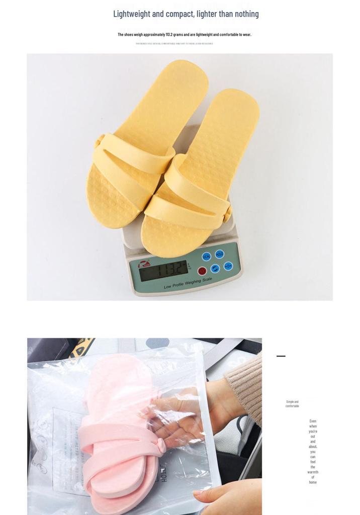 Foldable Non-Slip Travel Slippers for Women - Ideal for Bath, Hotel Stays, Business Trips, Swimming