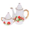 8Pcs/Set 1:12 Dollhouse Miniature Dining Ware Porcelain Tea Dish Cup Plate