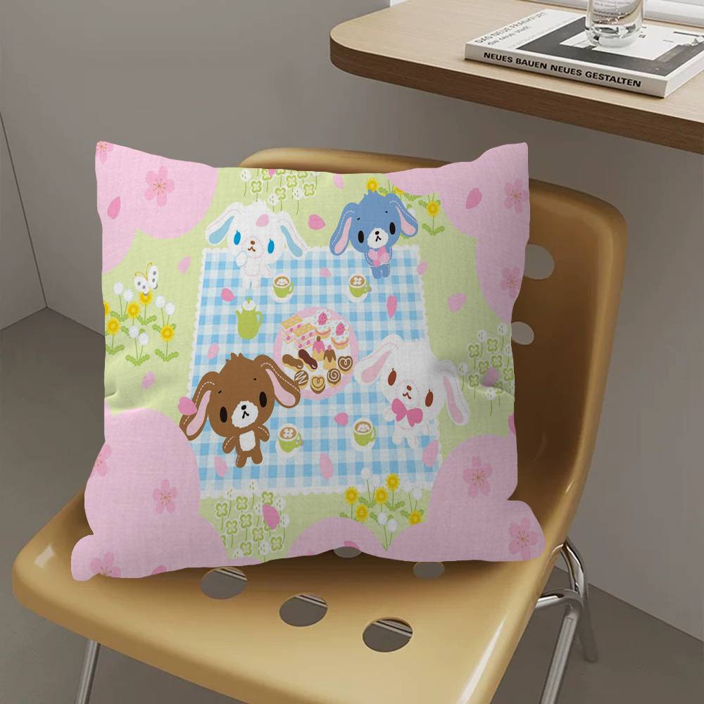 Cartoon Niedliche S-Sugarbunnies Kissenbezug Kissenhülle Deko Kissenbezug Bedruckter Kissenbezug für Sofa