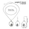 SHIXIN Exquisite Irregular Acrylic Drill Pendant Necklace Earrings Set Women 2026 New Geometric Hollowout Clavicle Chain Jewelry