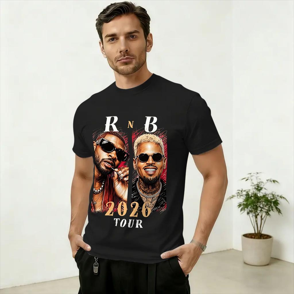 Raymond Brown RB Tour 2026 Concert T Shirt for Unisex Cotton Vintage TShirt Round Neck Tee Shirt Short Sleeve Clothes Unique