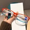Retro Square Reading Glasses Fashionable Multi-colour Spring-loaded Legs Anti-Blue Light Glasses Men Women Presbyopia Glasses