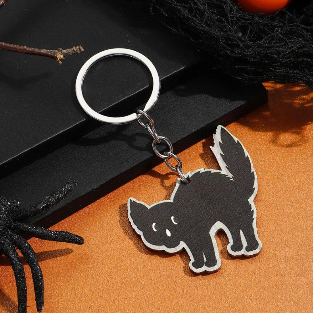 Car Hanging Pumpkin Ghost Witch Hat Keychain Bag Pendants Halloween Keychain Cute   Birthday Gifts